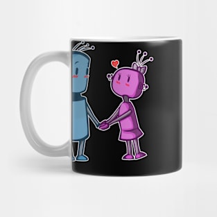 Cute Robot Love Nerd Heart Valentines Day Gift Mug